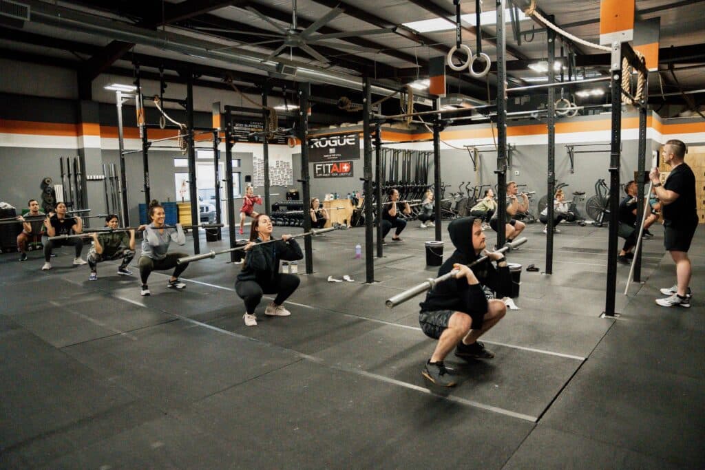 Front Squats in Group CrossFit Class at CrossFit OYL in Haslet, TX
